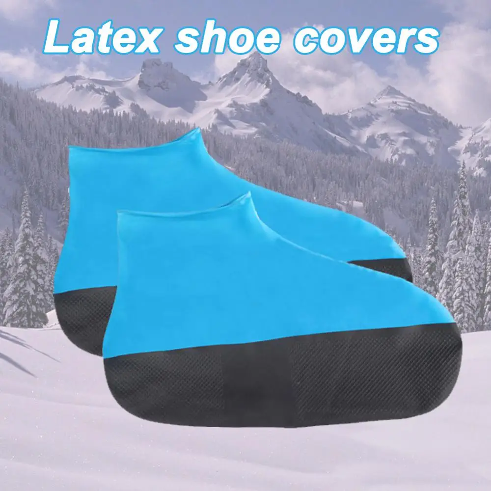 

Reusable Shoe Cover Latex Heave-Duty Rain Shoe Cover Waterproof Anti-Slip Overshoes Shoe Protector латексные чехлы для обуви